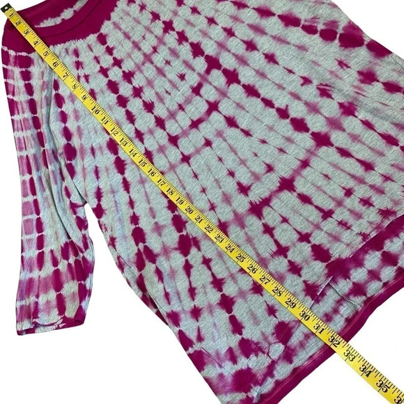 Jones New York Tie Dye Dolman Sleeves Pullover Tee Shirt Tops Size 1X Magenta - Picture 15 of 16